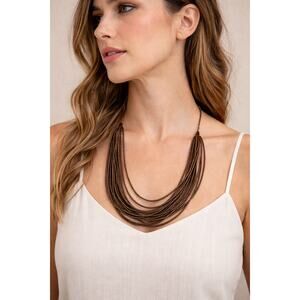 Boho Multi-Strand Beaded Necklace